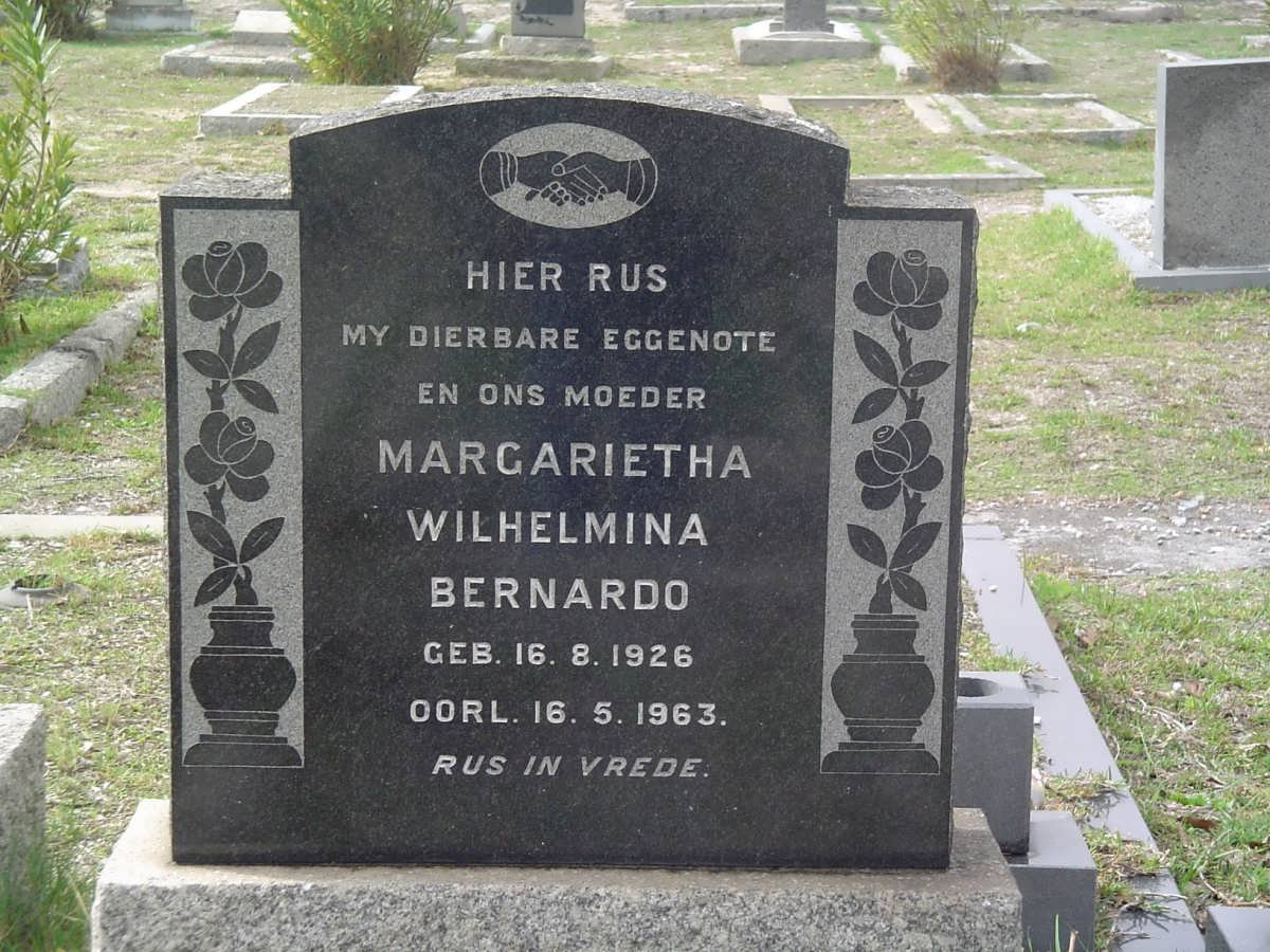 BERNARDO Margarietha Wilhelmina 1926-1963