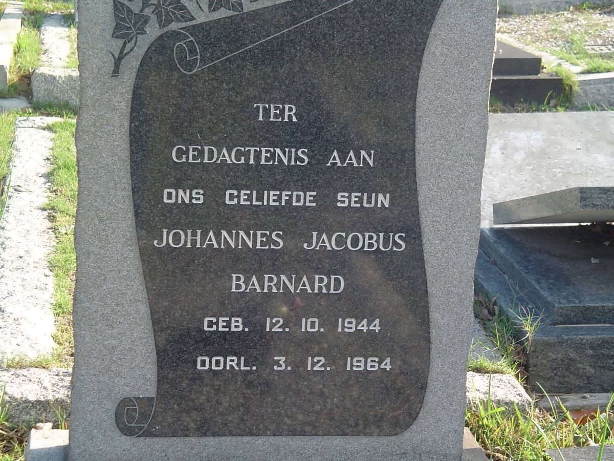 BARNARD Johannes Jacobus 1944-1964