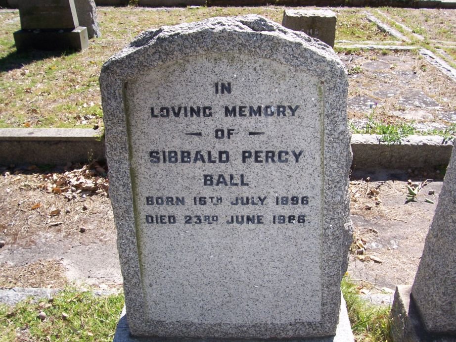 BALL Sibbald Percy 1896-1966