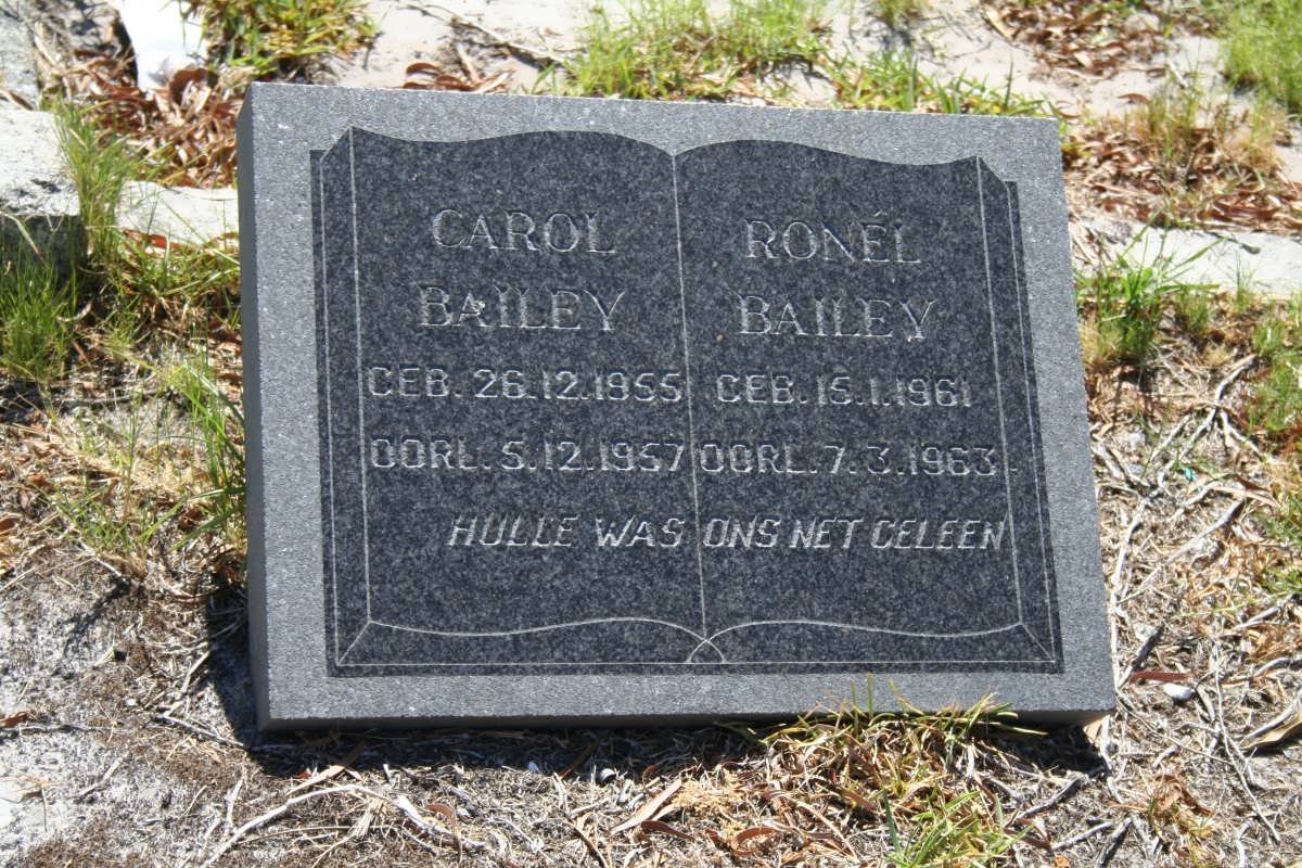 BAILEY Carol 1955-1957 :: BAILEY Ronél 1961-1963
