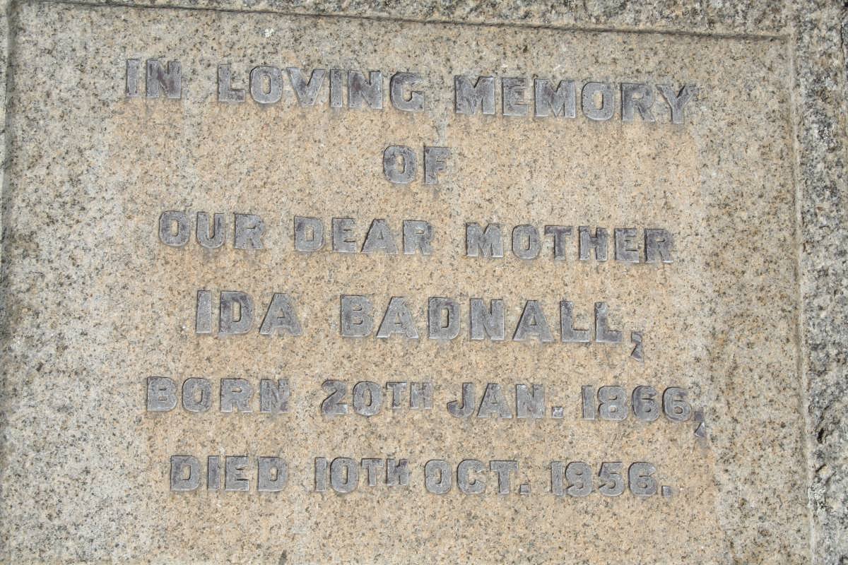 BADNALL Ida 1866-1956