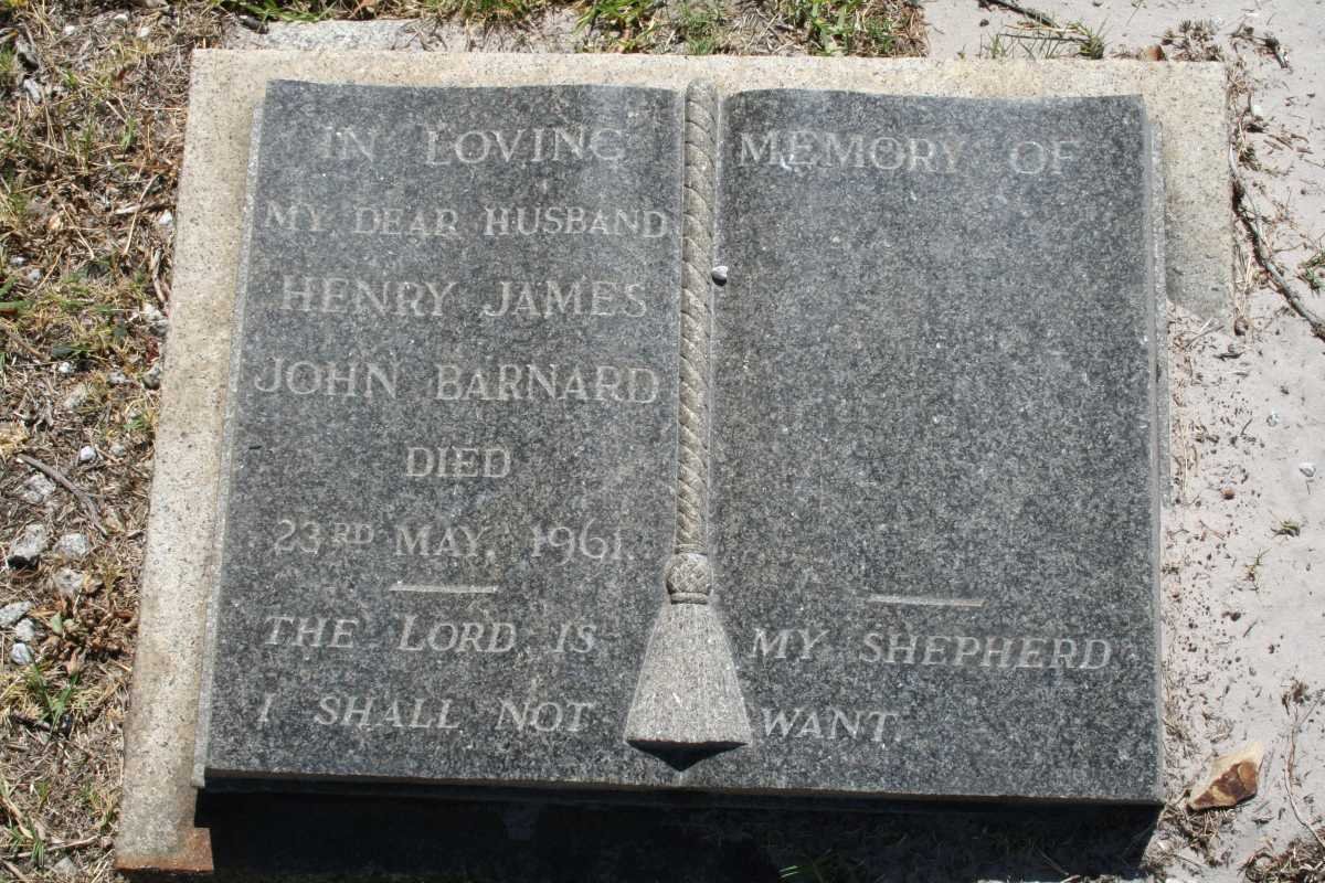 BARNARD Henry James John -1961
