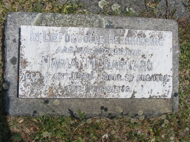 BARNARD Maria M. 1938-1939