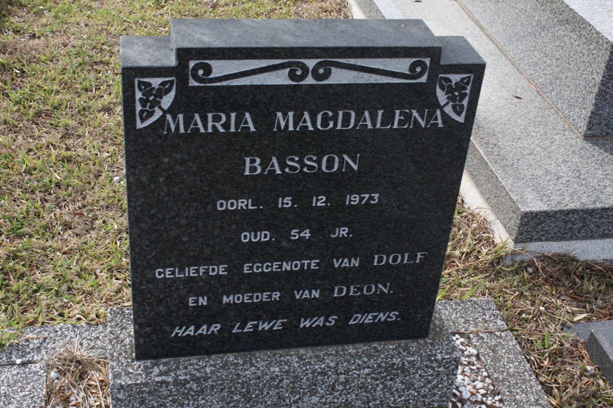 BASSON Maria Magdalena -1973