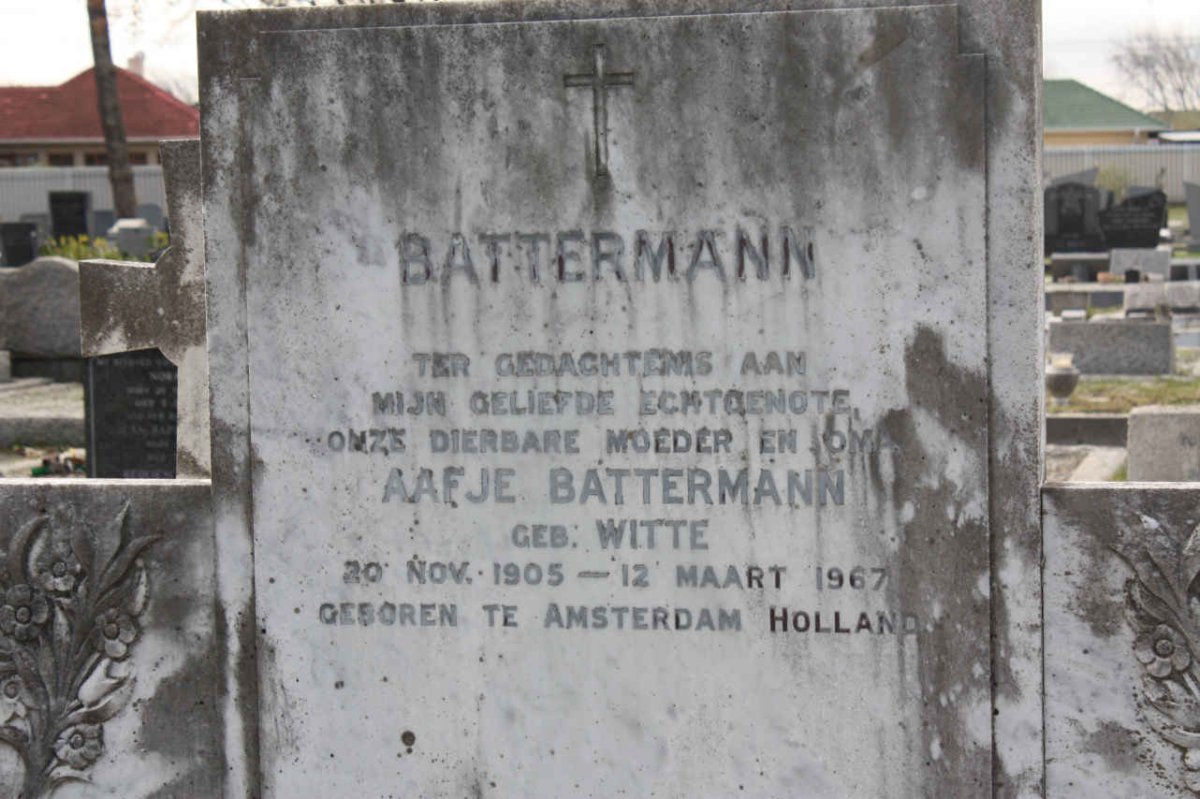BATTERMANN Aafje nee WITTE 1905-1967