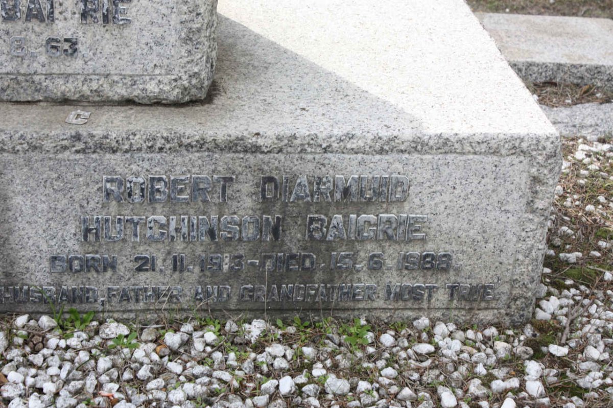 BAIGRIE Robert Diarmuid Hutchinson 1913-1988