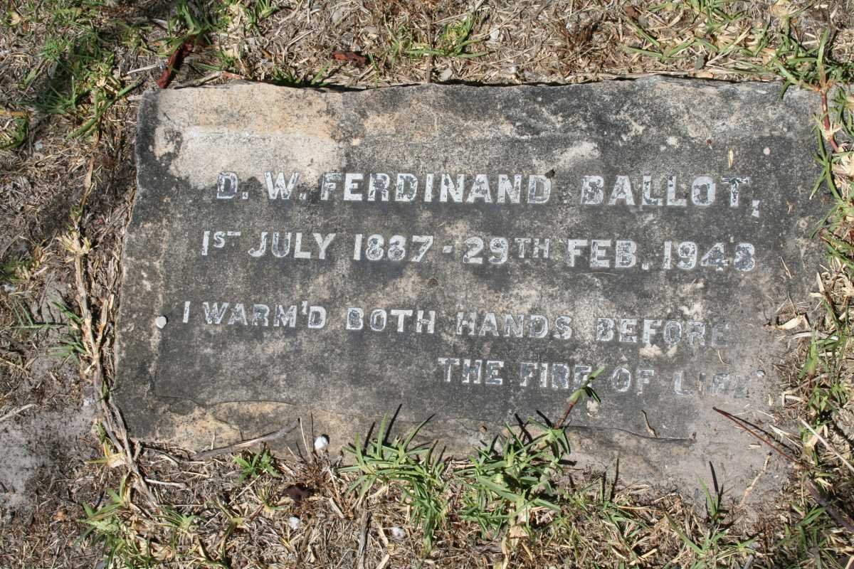 BALLOT D.W. Ferdinand 1887-1948