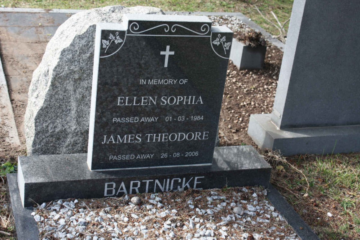 BARTNICKE James Theodore -2006 &amp; Ellen Sophia -1984