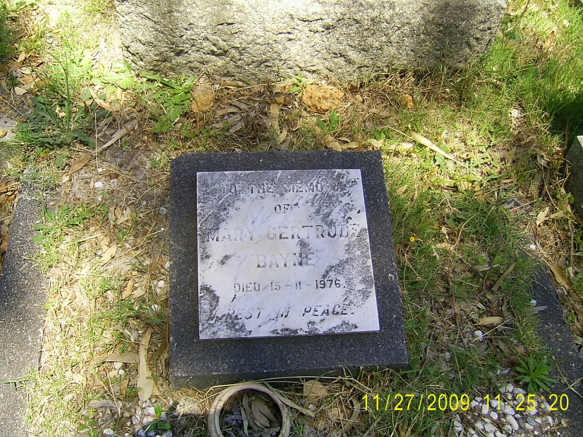 BAYNE Mary Gertrude -1976