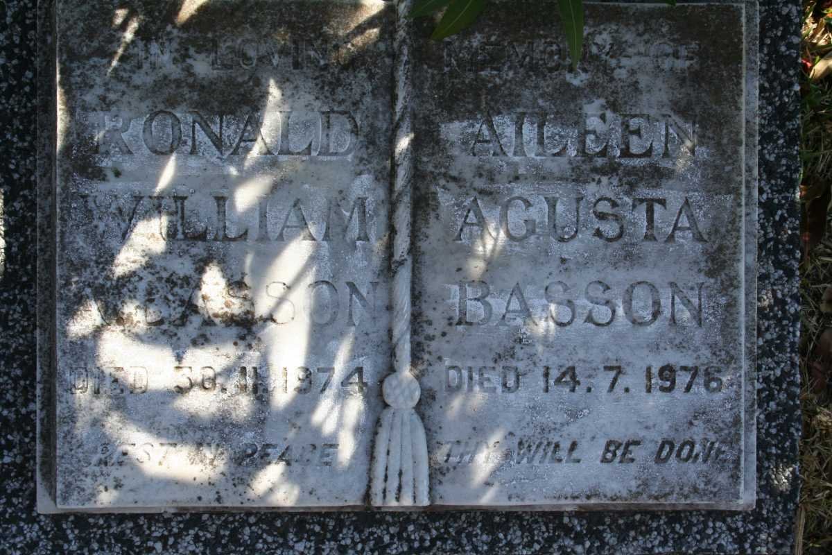 BASSON Ronald William -1974 &amp; Aileen Augusta -1976