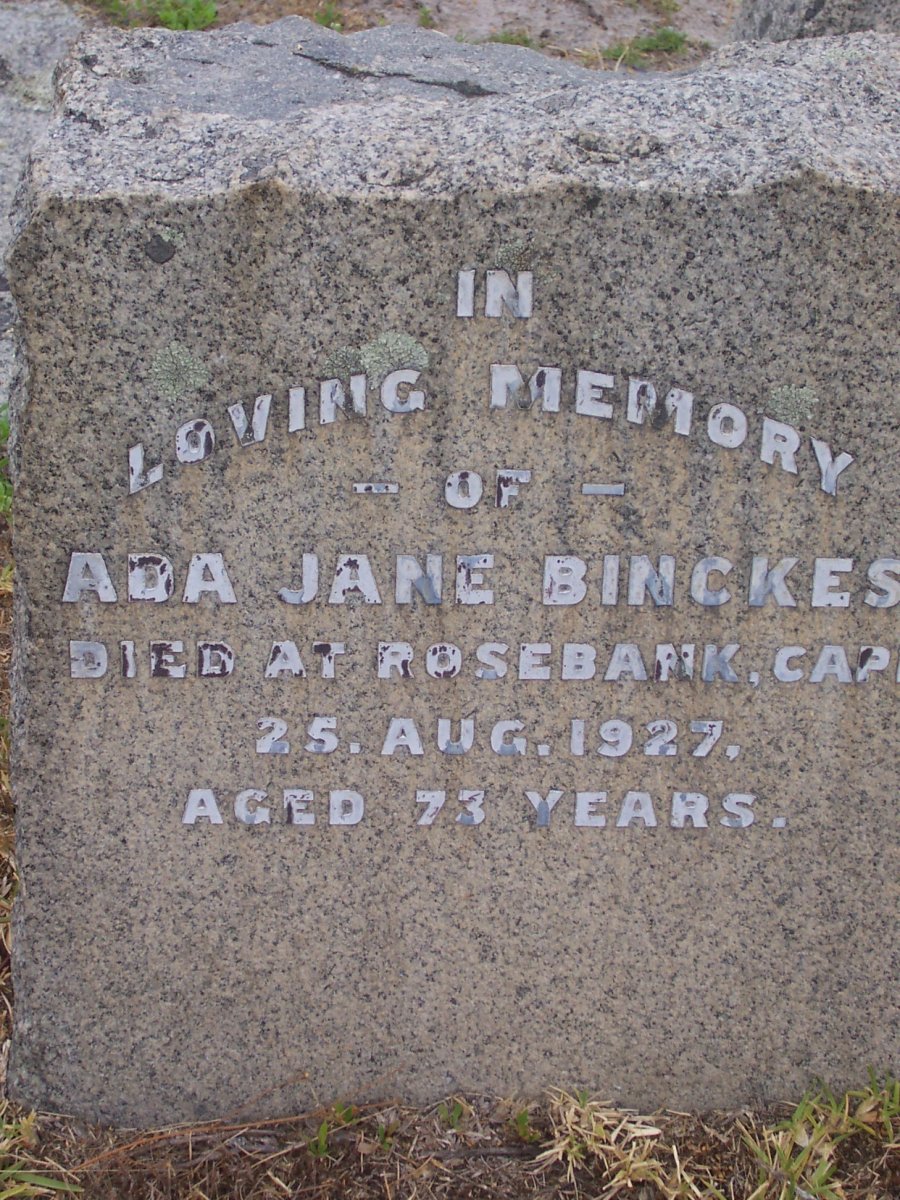 BINCKES Ada Jane -1927