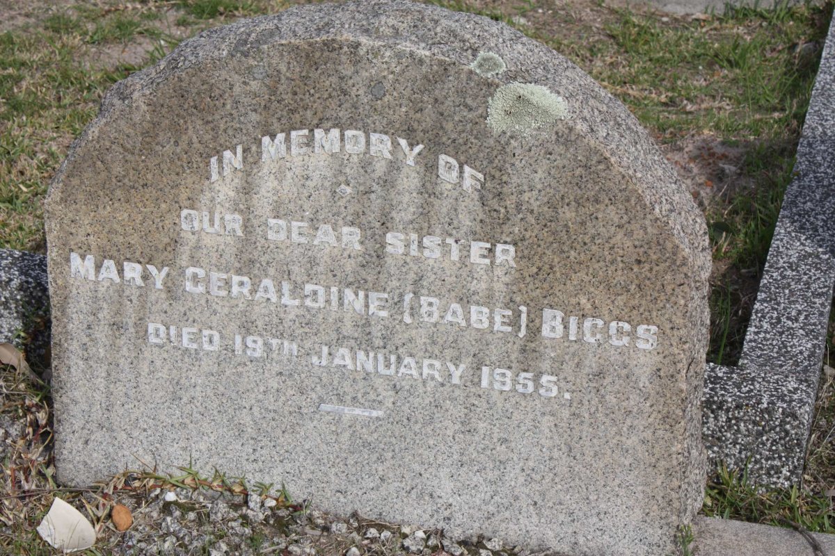 BIGGS Mary Geraldine  -1955