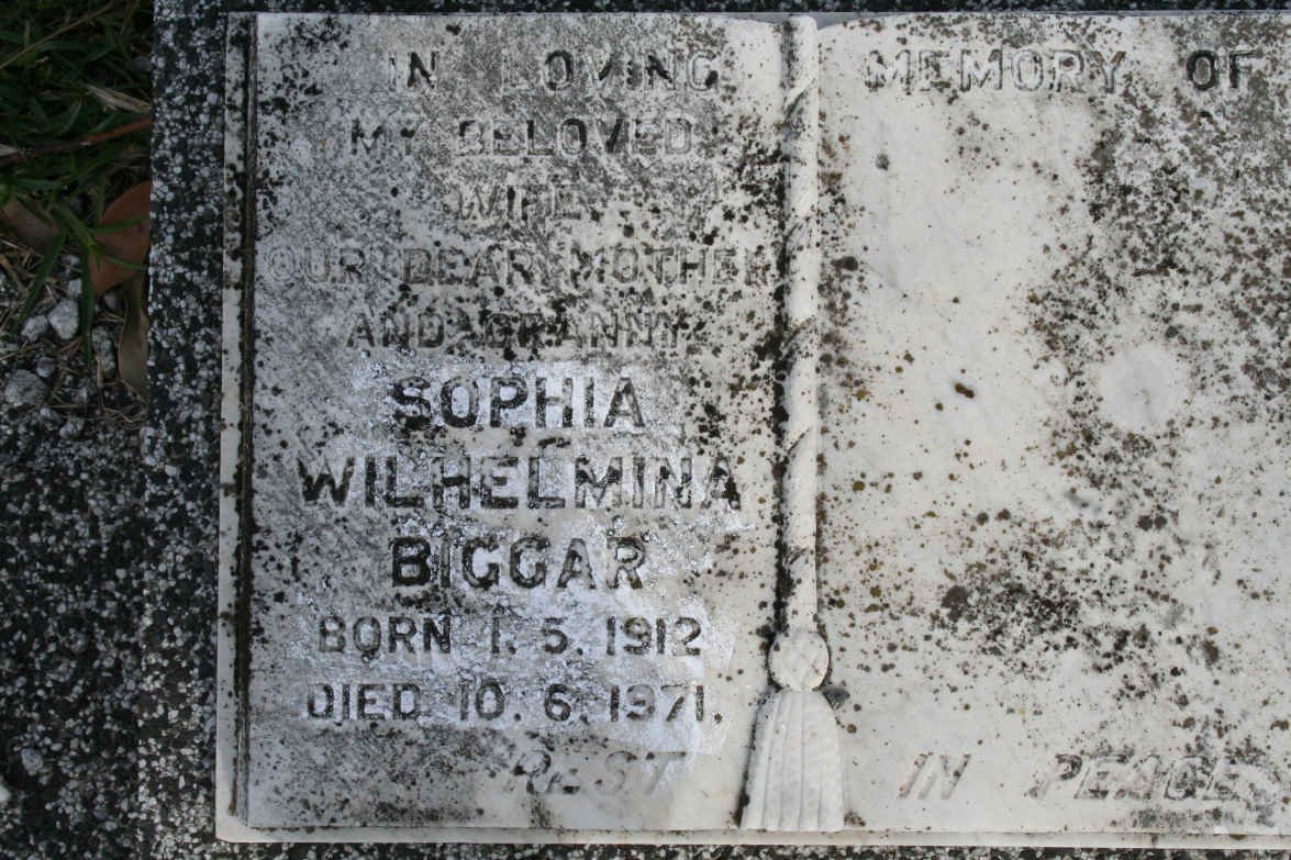 BIGGAR Sophia Wilhelmina 1912-1971