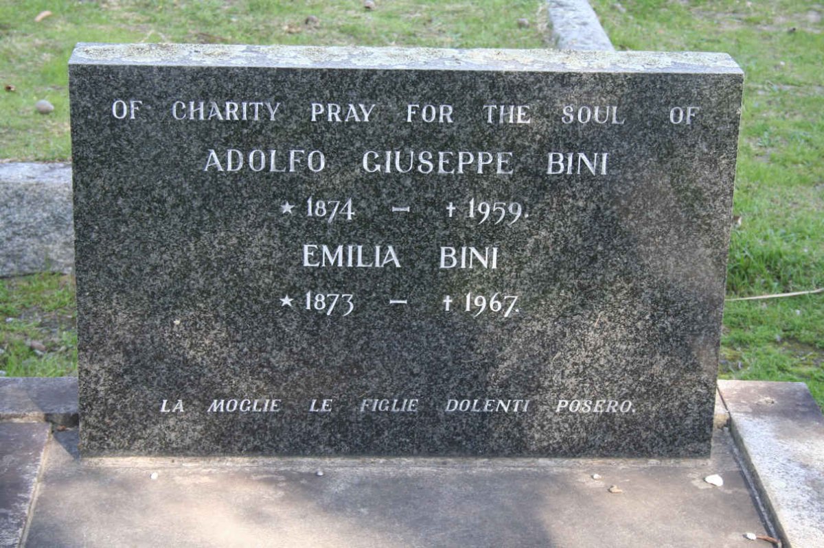 BINI Adolfo Giuseppe 1874-1959 &amp; Emilia 1873-1967