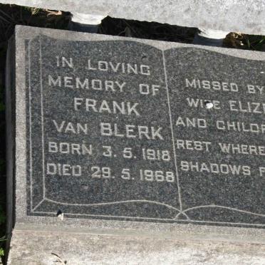BLERK Frank, van 1918-1968