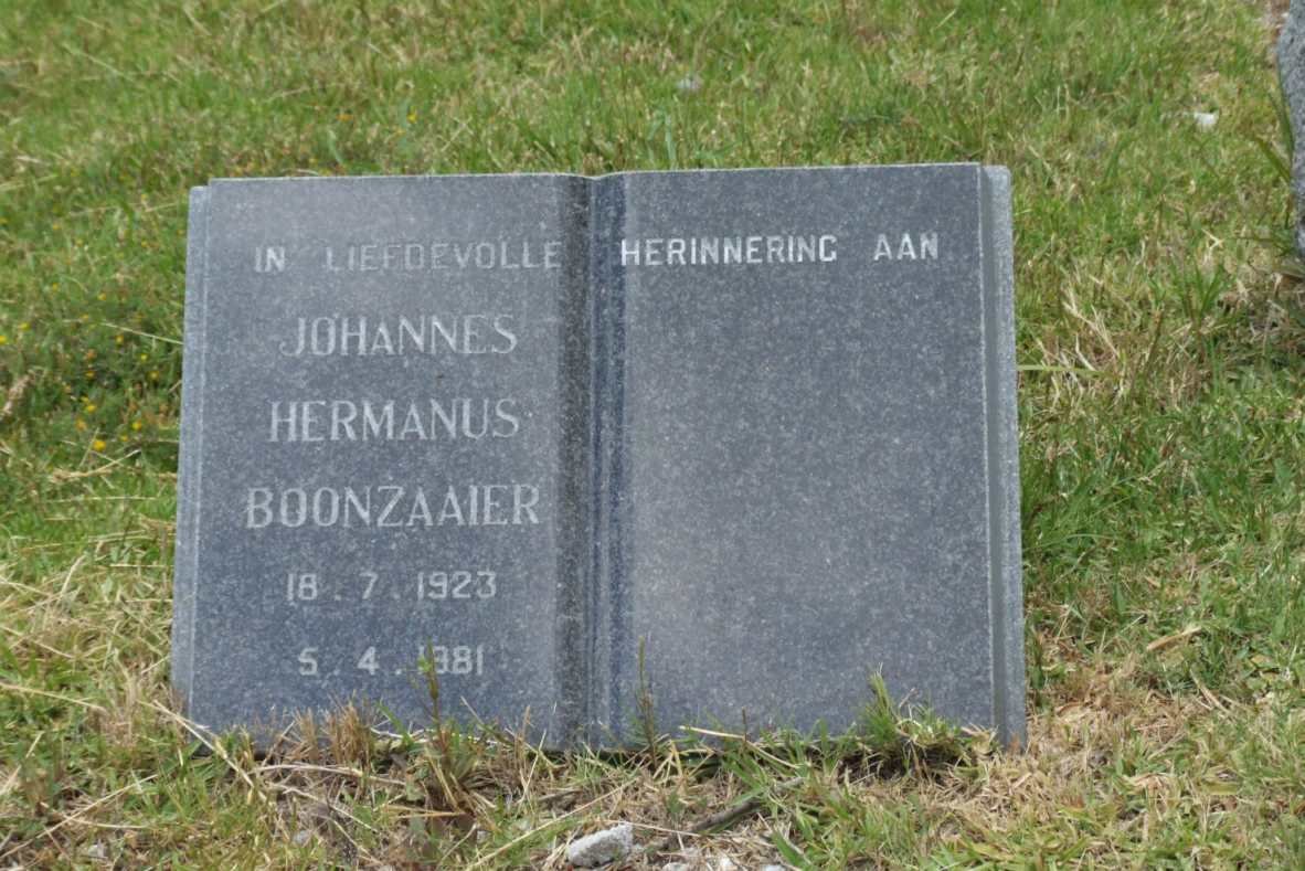 BOONZAIER Johannes Hermanus 1923-1981