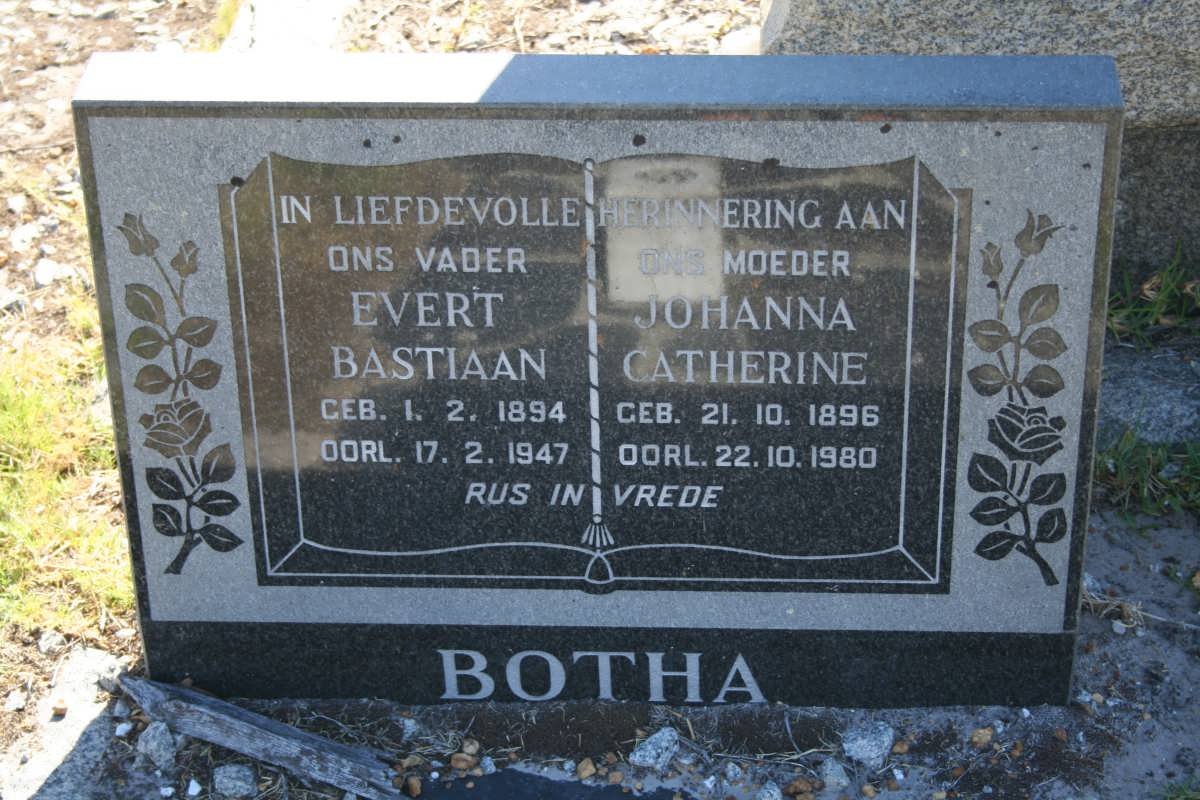 BOTHA Evert Bastiaan 1894-1947 &amp; Johanna Catherine 1896-1980