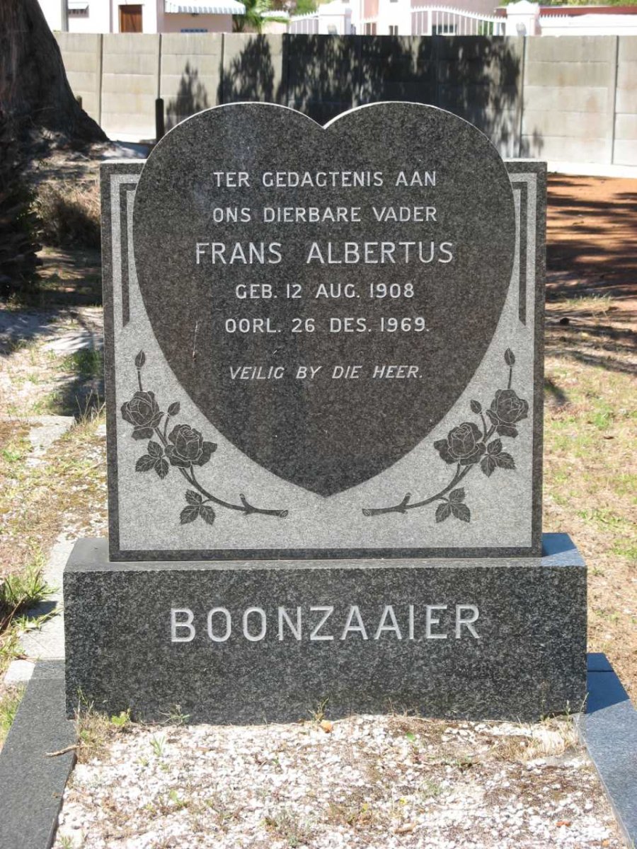 BOONZAIER Frans Albertus 1908-1969