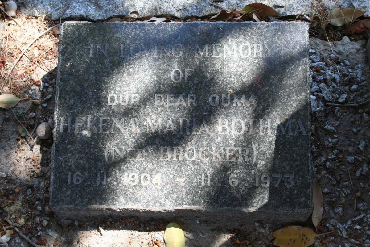 BOTHMA Helena Maria nee BROCKER 1904-1973