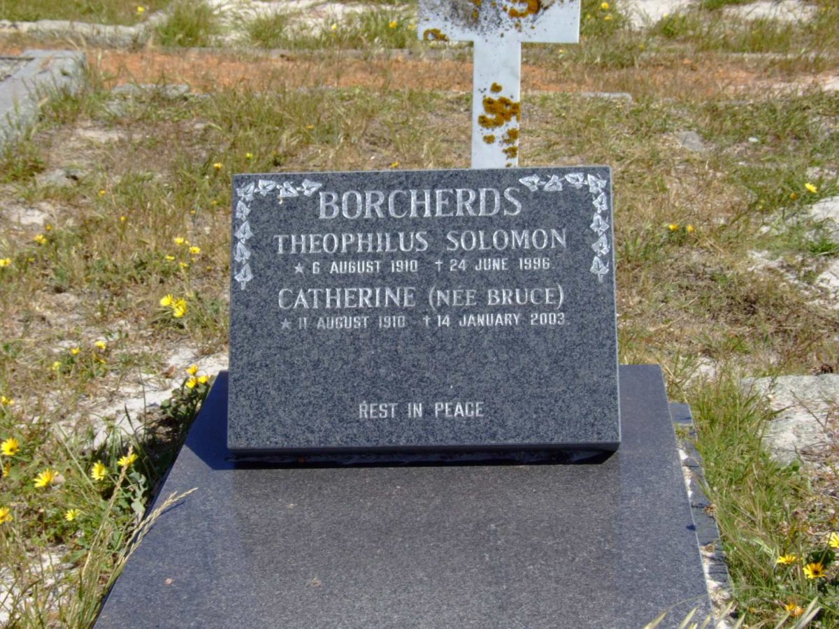 BORCHERDS Theophilus Solomon 1910-1996 &amp; Catherine BRUCE 1910-2003
