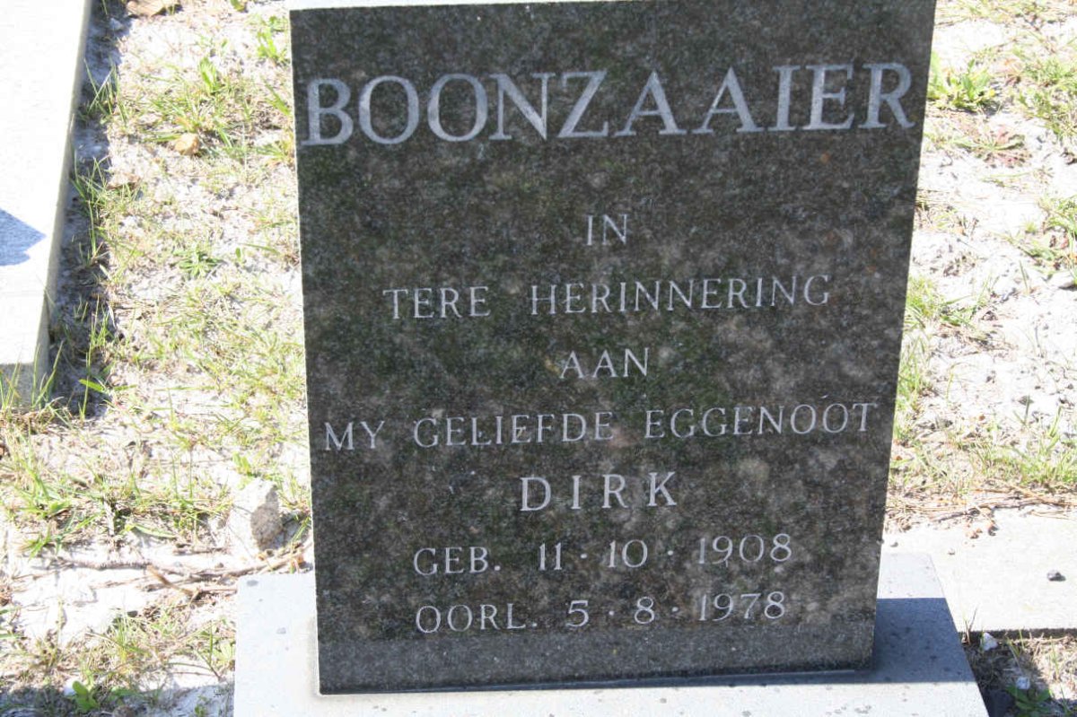 BOONZAAIER Dirk 1908-1978