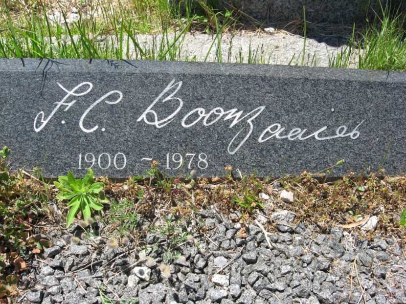 BOONZAIER F.C. 1900-1978