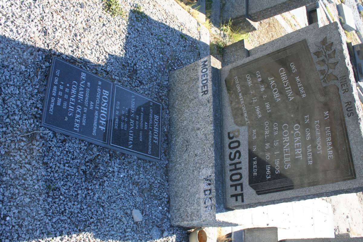 BOSHOFF Ockert Cornelius 1905-1963 &amp; Christina Jacoba 1913-1968