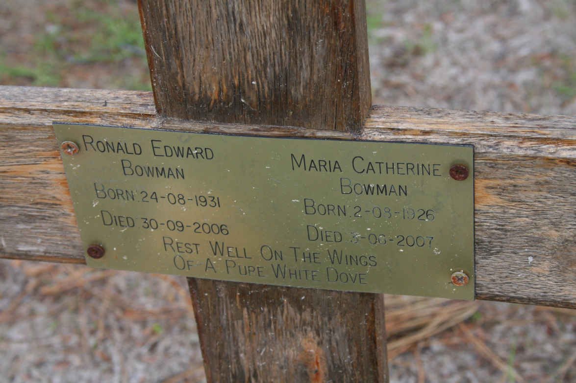 BOWMAN Ronald Edward 1931-2006 &amp; Maria Catherine 1926-2007