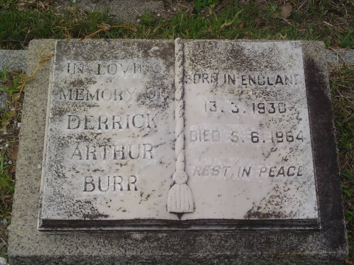 BURR Derrick Arthur 1930-1964