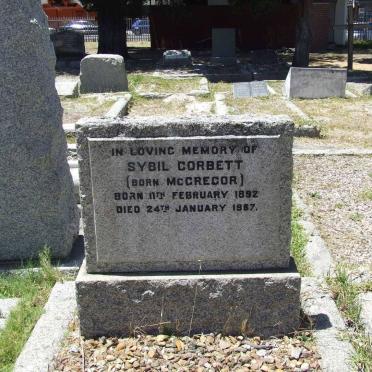 CORBETT Sybil nee McGREGOR 1892-1967