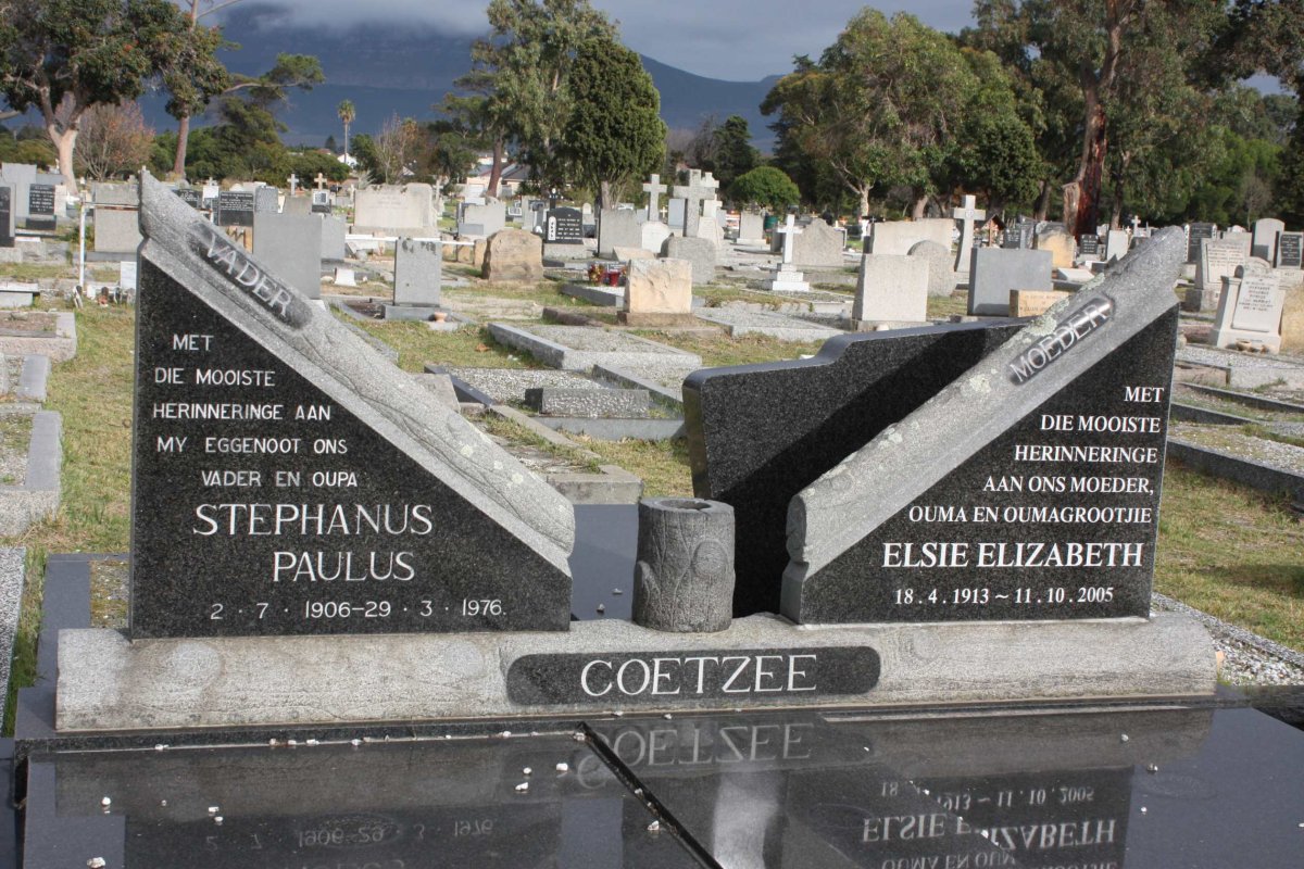 COETZEE Stephanus Paulus 1906-1976 &amp; Elsie Elizabeth 1913-2005
