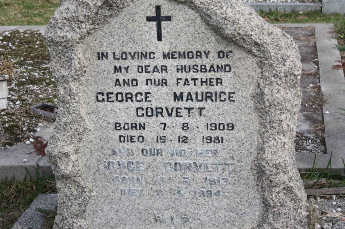 CORVETT George Maurice 1909-1981 &amp; Joyce 1913-1994