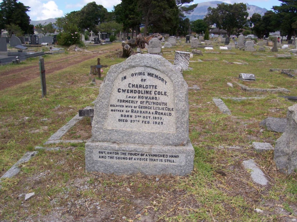 COLE Charlotte Gwendoline nee HOWARD 1899-1929