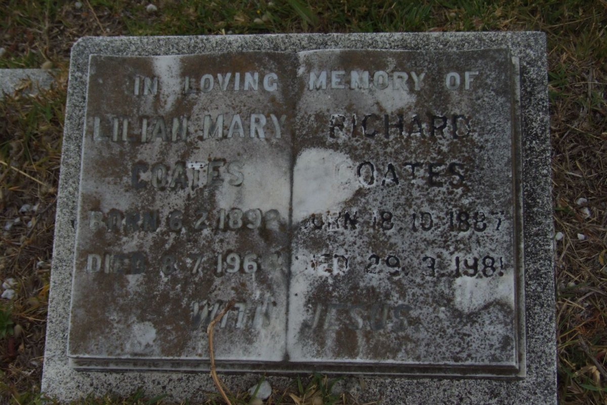 COATES Richard 1887-1981 &amp; Lillian Mary 1892-1964