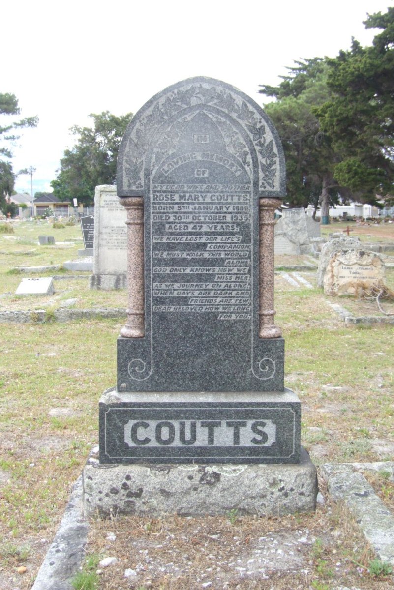 COUTTS Rose Mary 188?-1935