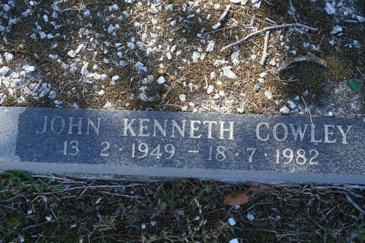 COWLEY John Kenneth 1949-1982