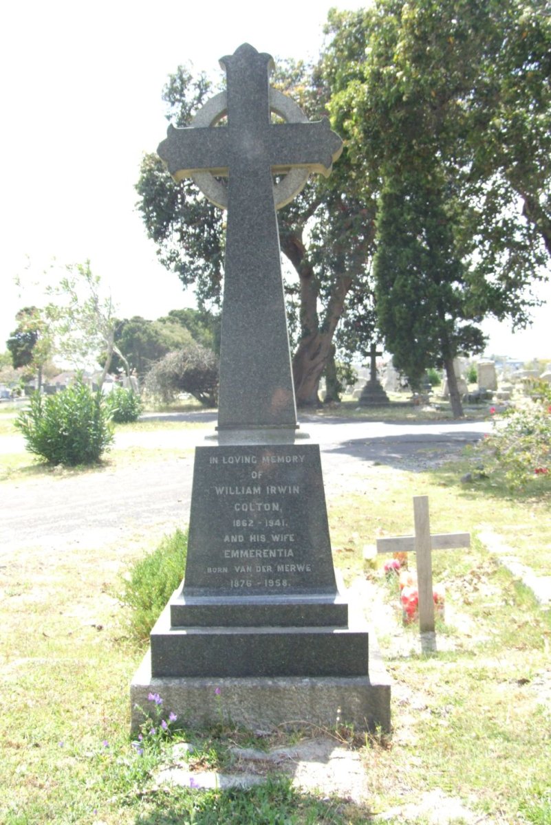COLTON William Irwin 1862-1941 &amp; Emmerentia VAN DER MERWE 1876-1958