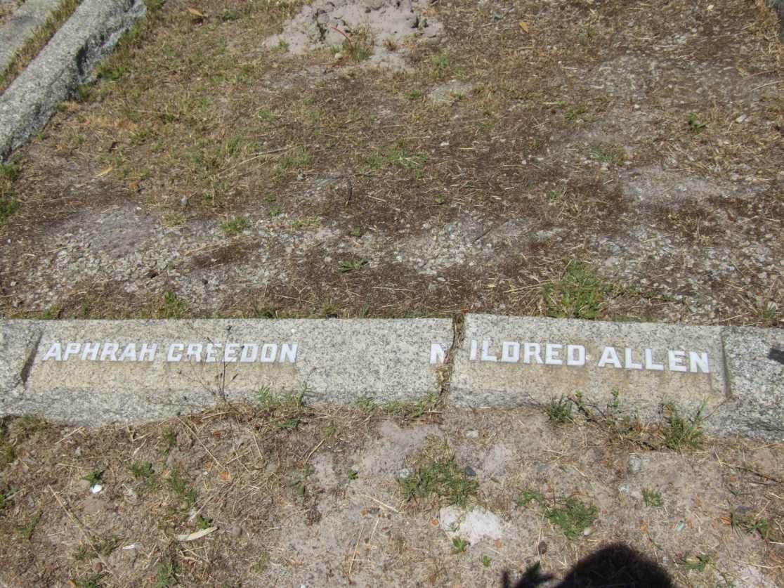 CREEDON Aphrah :: ALLEN Mildred