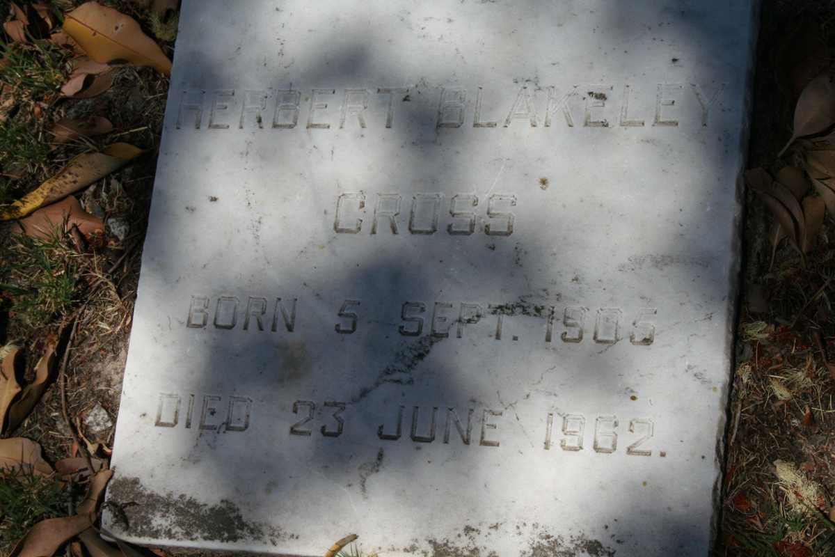 CROSS Herbert Blakeley 1905-1962