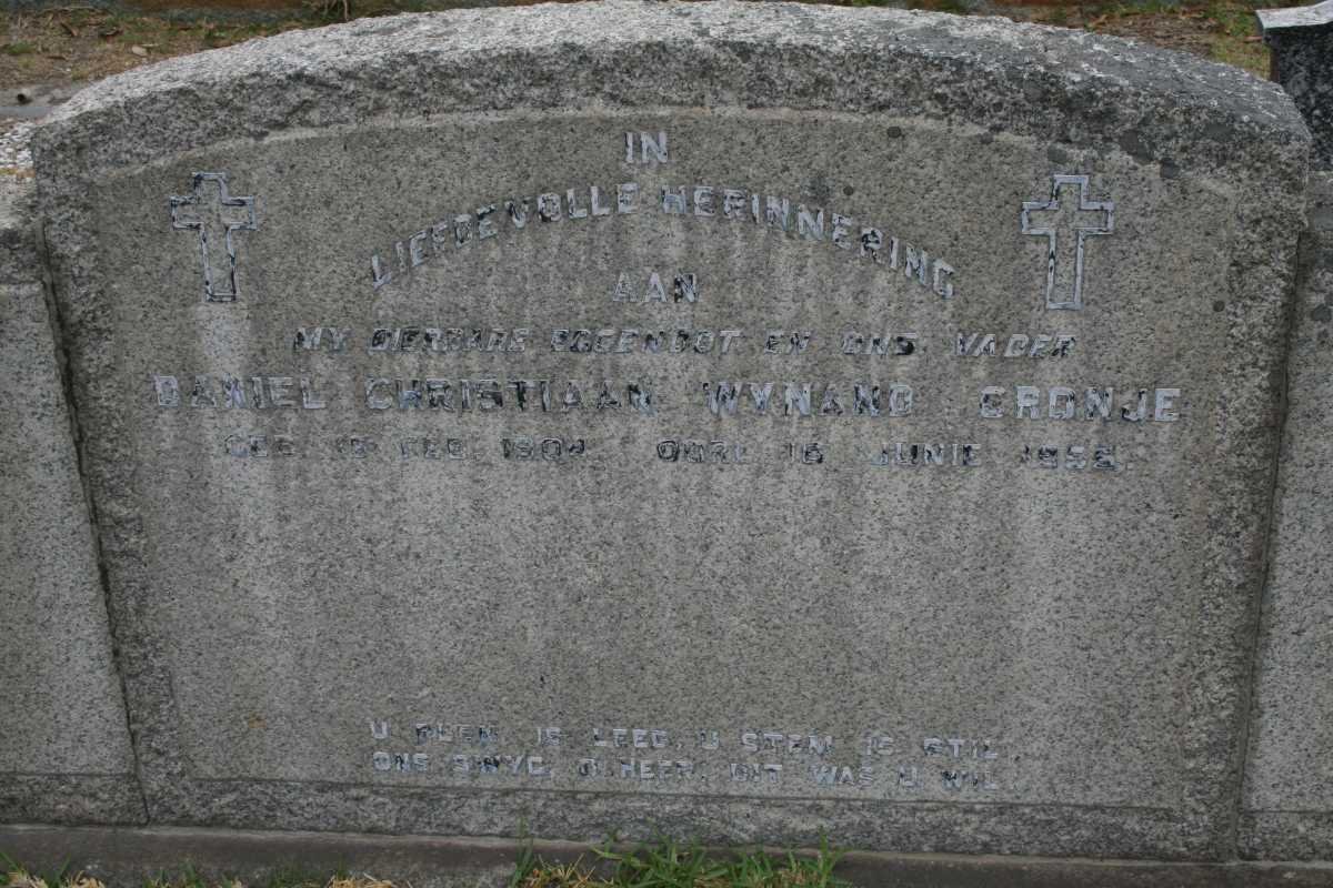 CRONJE Daniel Christiaan Wynand 1904-1955