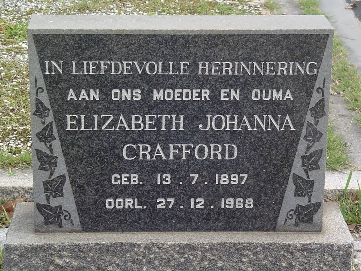 CRAFFORD Elizabeth Johanna 1897-1968
