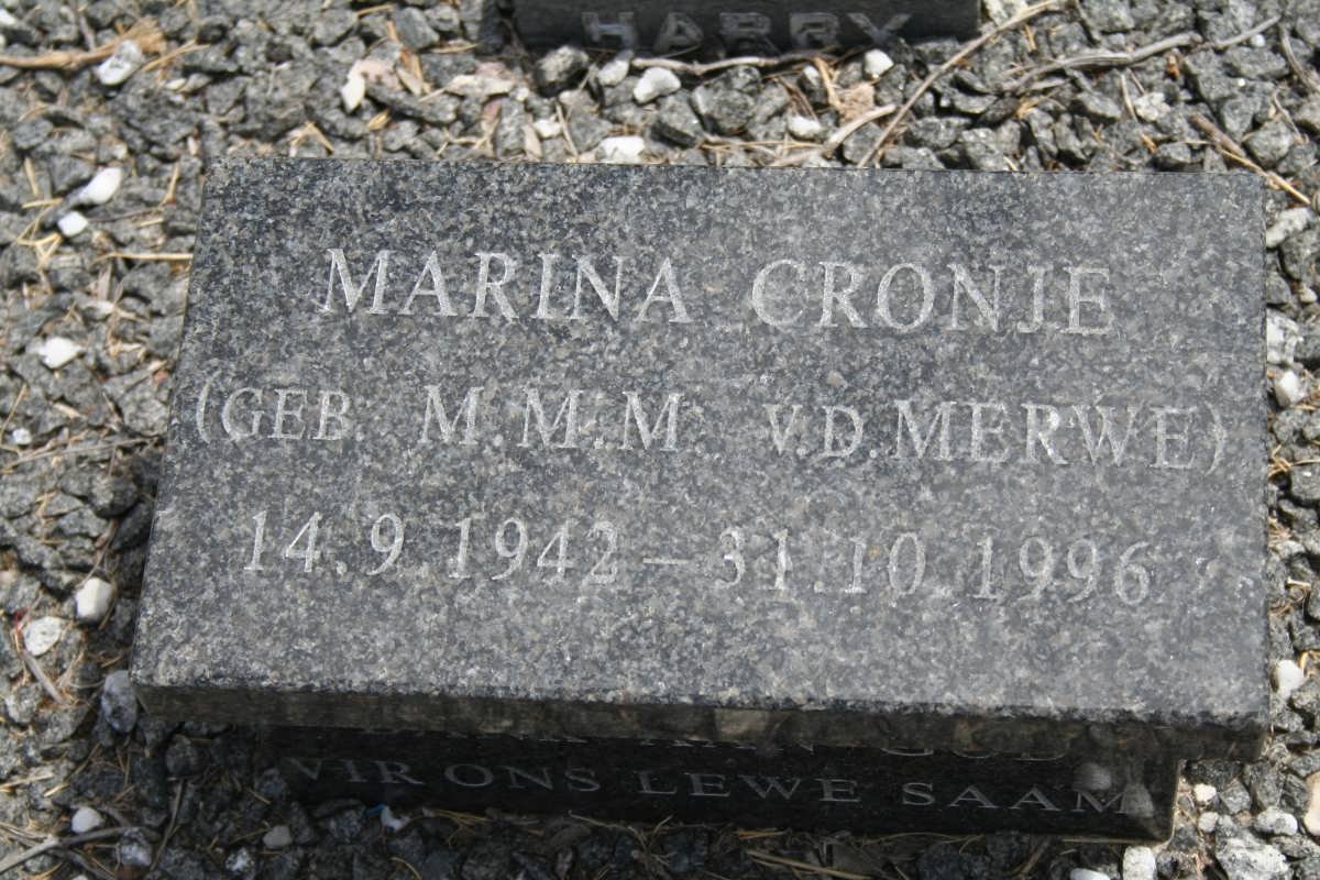 CRONJE M.M.M. nee v.d. MERWE 1942-1996 :: Harry