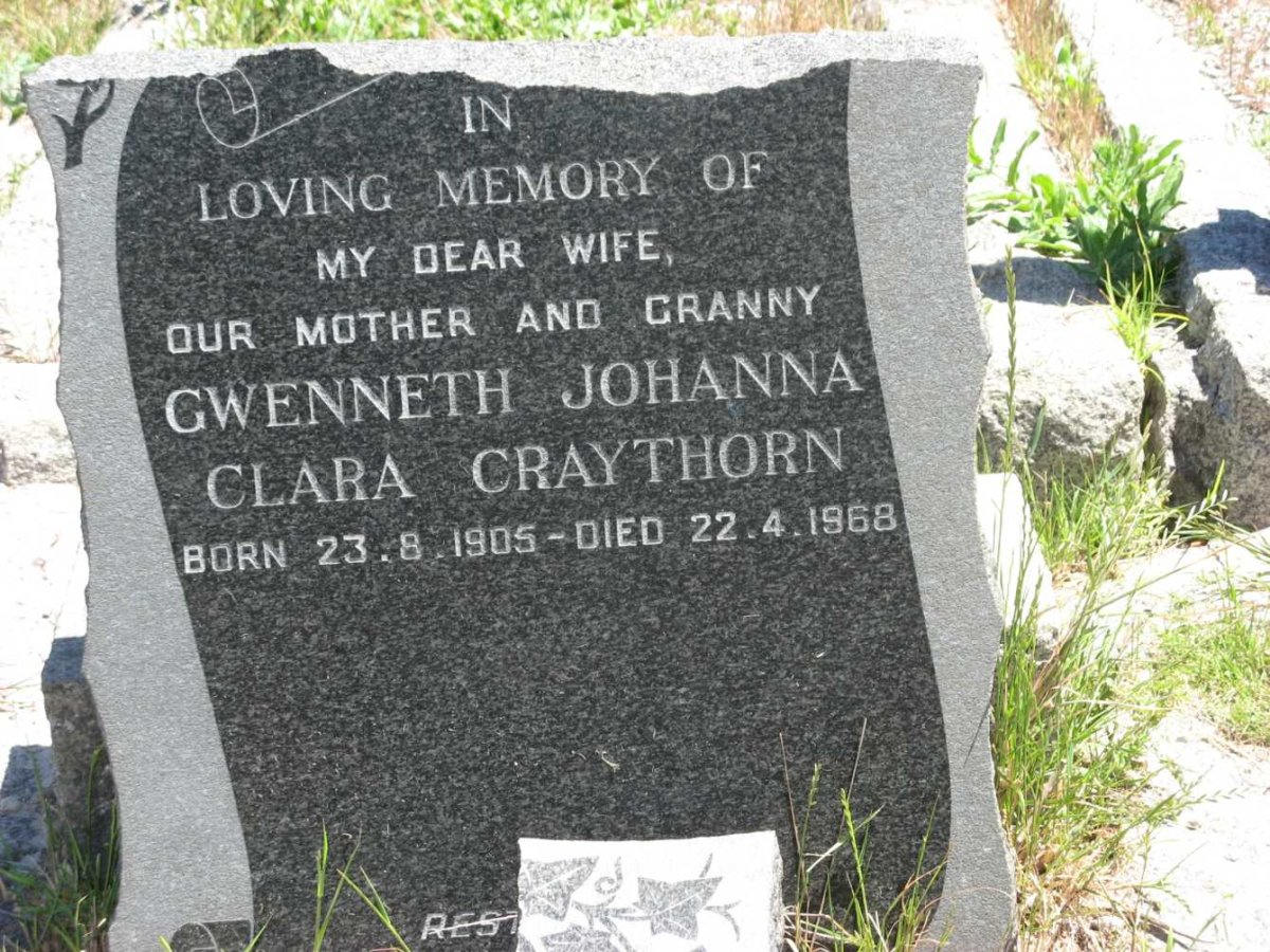 CRAYTHORN Gwenneth Johanna Clara 1905-1968