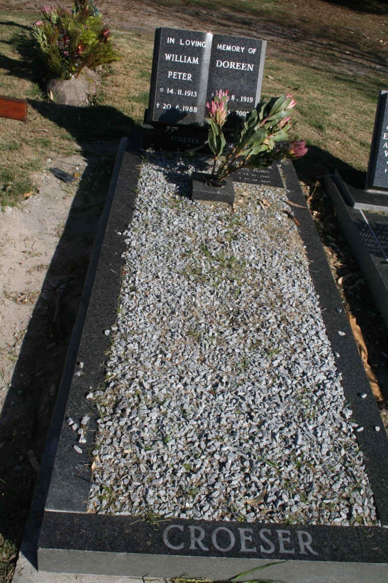 CROESER William Peter 1913-1988 &amp; Doreen 1919-2007 :: CROESER Ivan John 1953-2007 