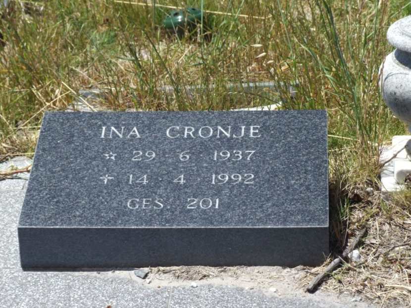 CRONJE Ina 1937-1992