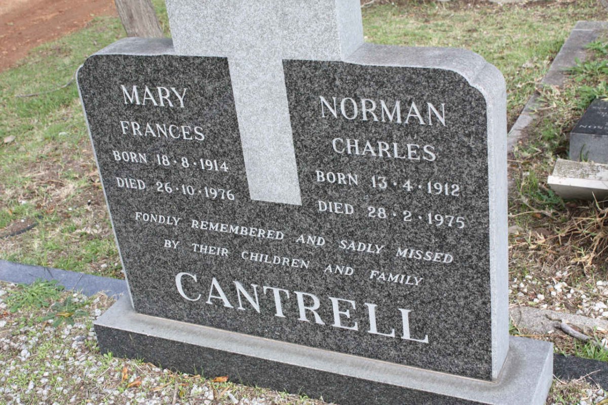 CANTRELL  Norman Charles 1912-1975 &amp; Mary Frances 1914-1976