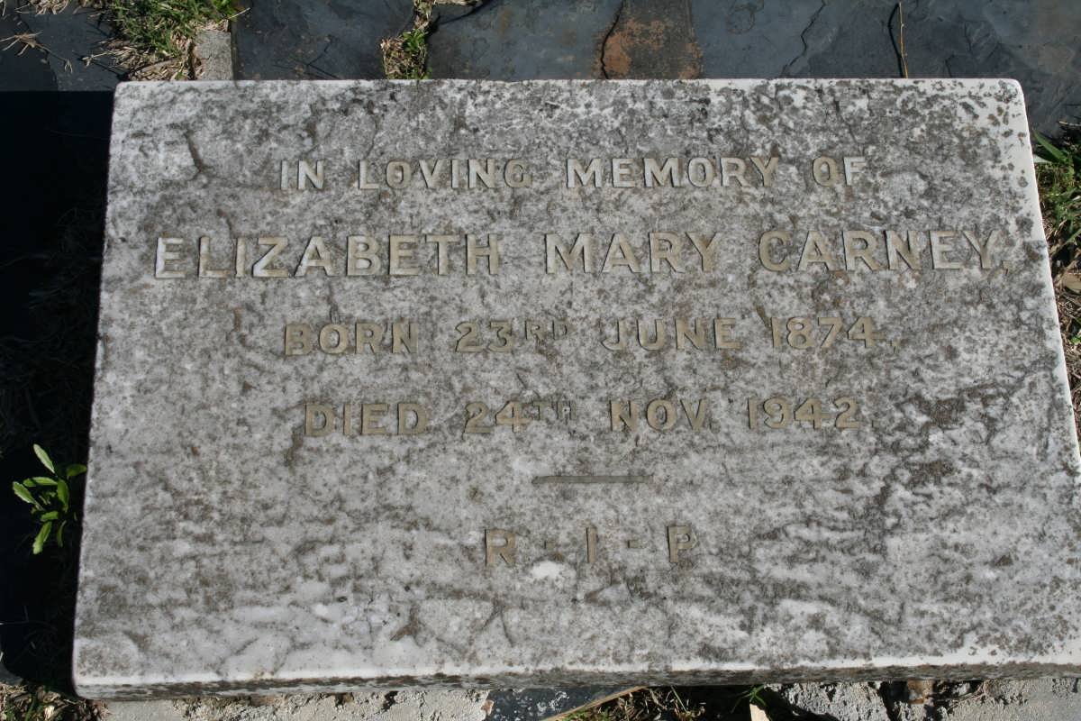 CARNEY Elizabeth Mary 1874-1942