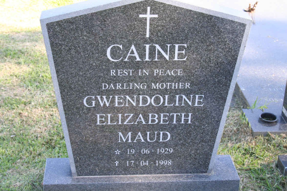 CAINE Gwendoline Elizabeth Maud 1929-1998