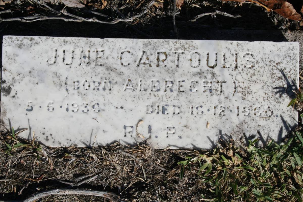 CARTOULIS June nee ALBRECHT 193?-1960