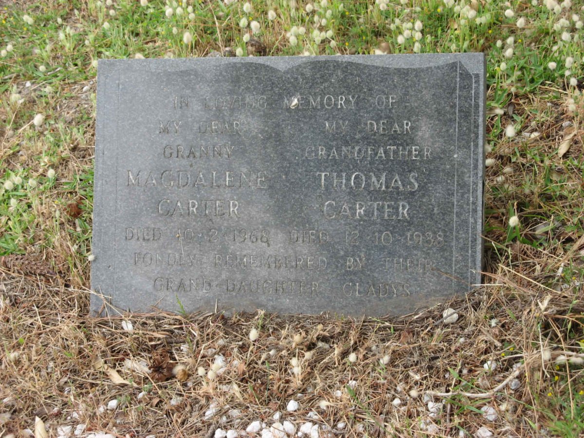 CARTER Thomas -1988 &amp; Magdalene -1968